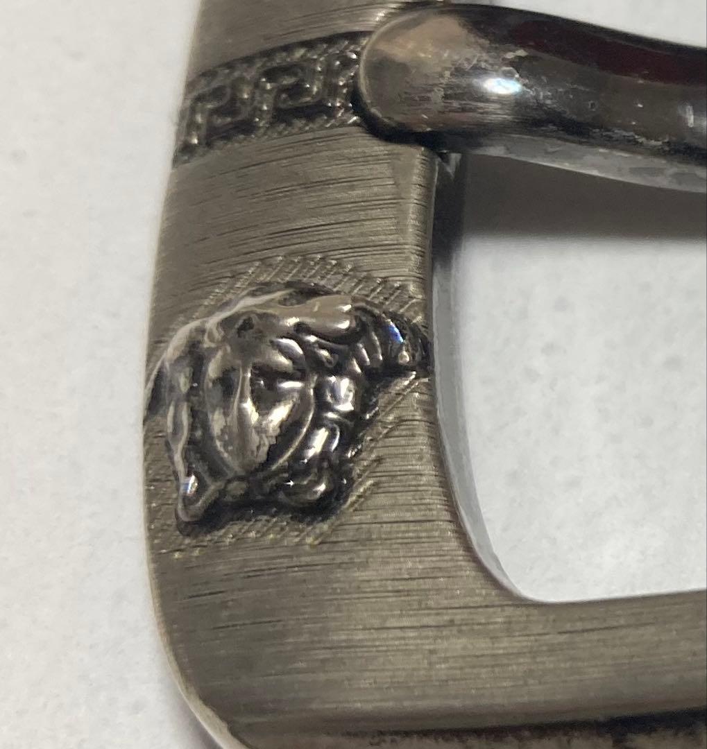 ヴェルサーチ メデューサ ベルトバックル シルバー ブラック ベルト幅約37mm