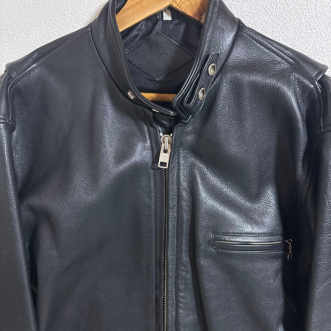 メルクリン2号黒レザーシングルライダースジャケット