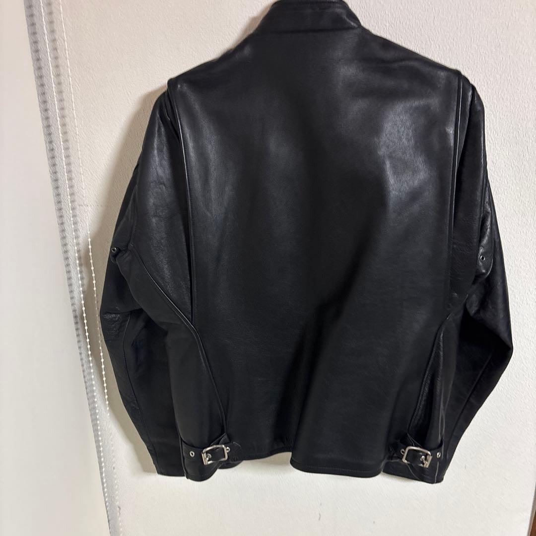 メルクリン2号黒レザーシングルライダースジャケット