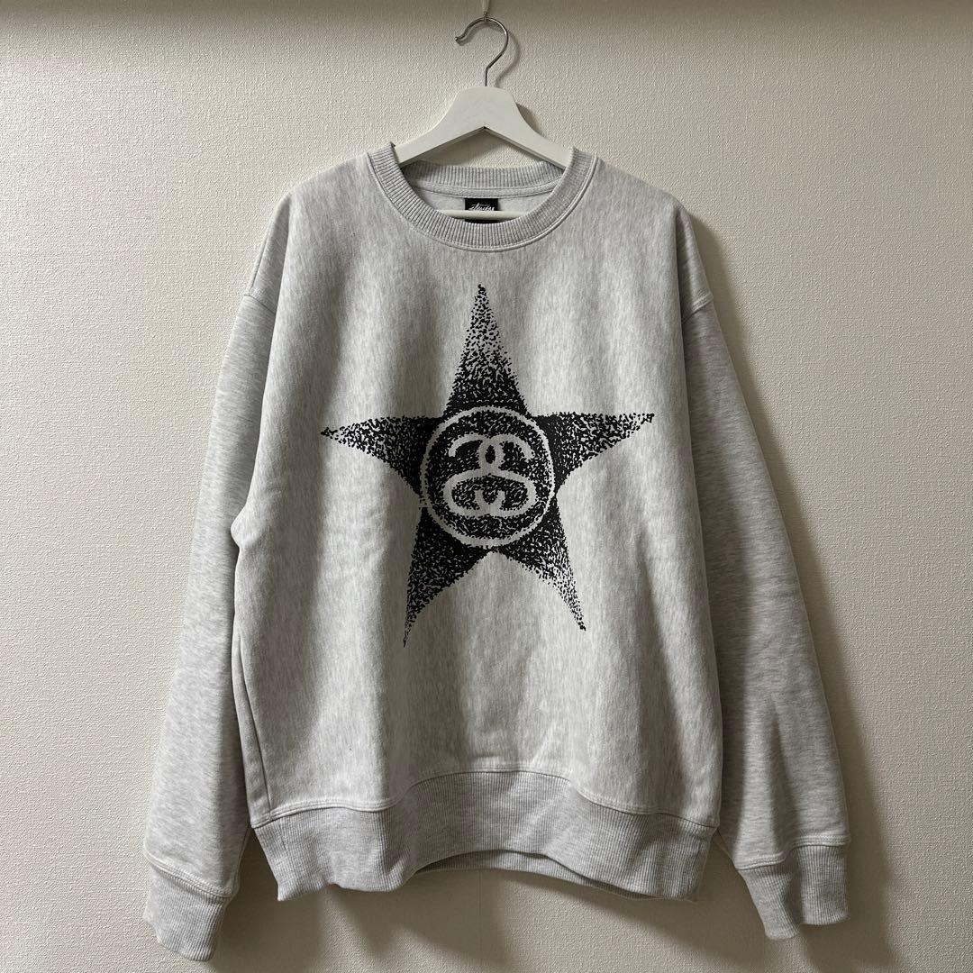 STUSSY STARS CREW ロゴ プリント スウェット トレーナー