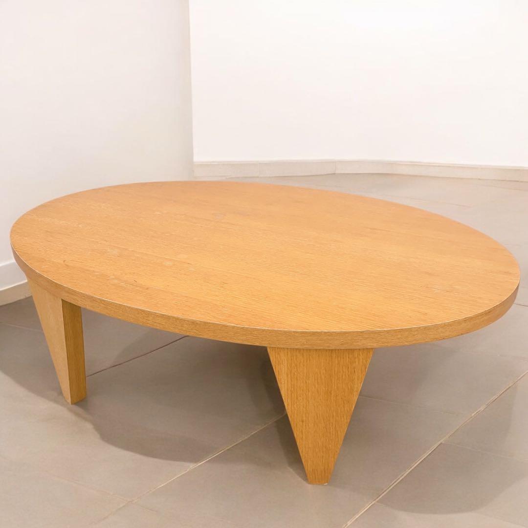 【送料込】清美堂 木製 折り畳み 楕円ちゃぶ台 座卓 センター コーヒーテーブル