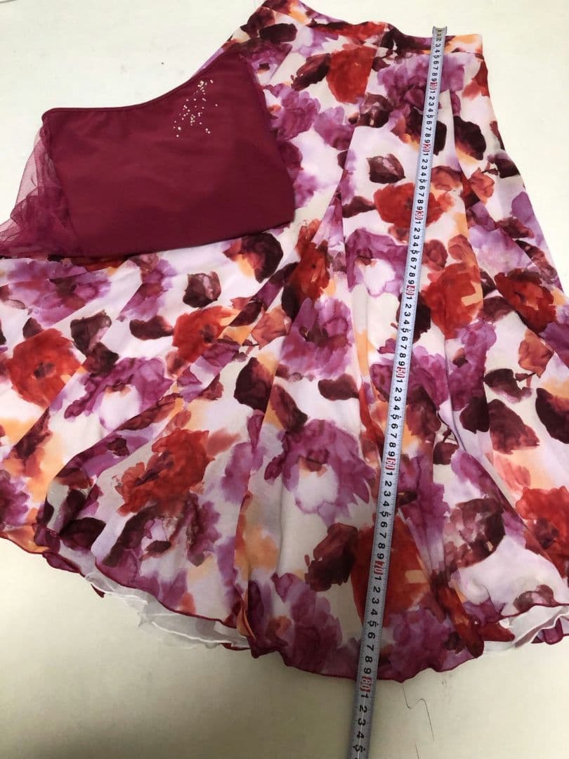 社交ダンス練習着レッスン着パーティChacott花柄スカートドレストップスおまけ