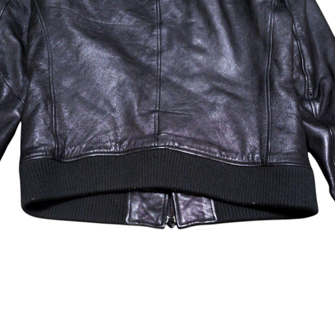 ナノユニバース ドンキーカラー WASHED レザージャケット ゴートレザー