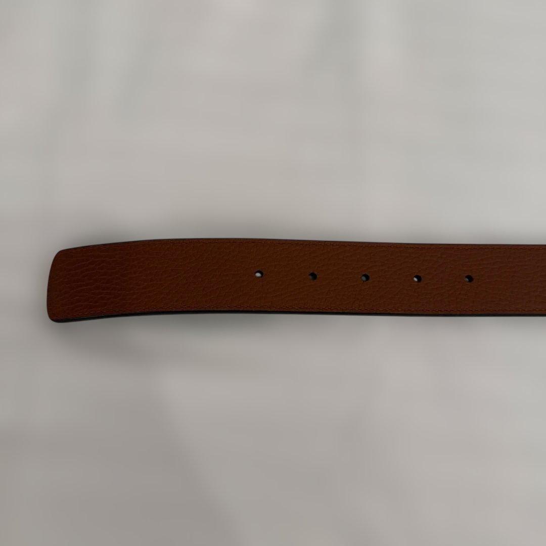 フェラガモ ベルト メンズ 茶色 ガンチーニ　リバーシブル