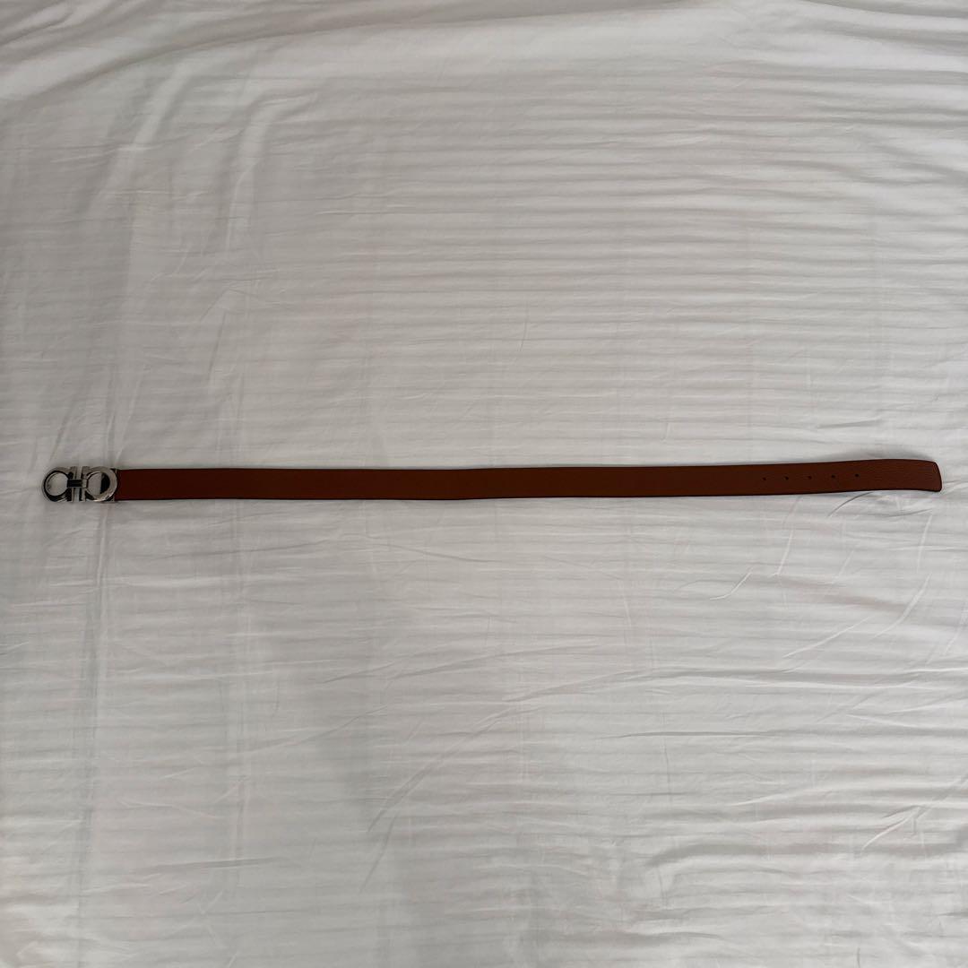 フェラガモ ベルト メンズ 茶色 ガンチーニ　リバーシブル