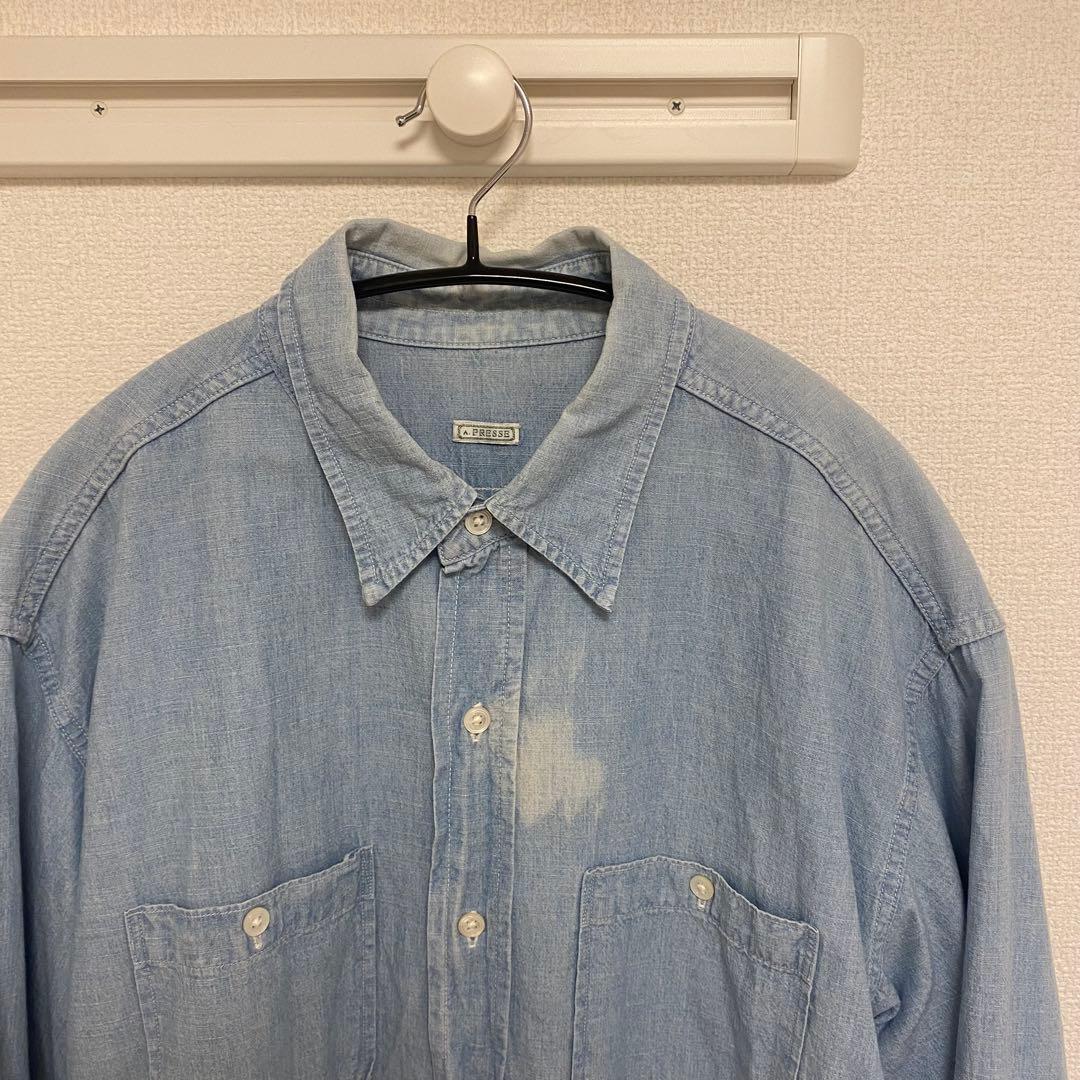 トップス A.PRESSE 23ss Washed Chambray Shirt