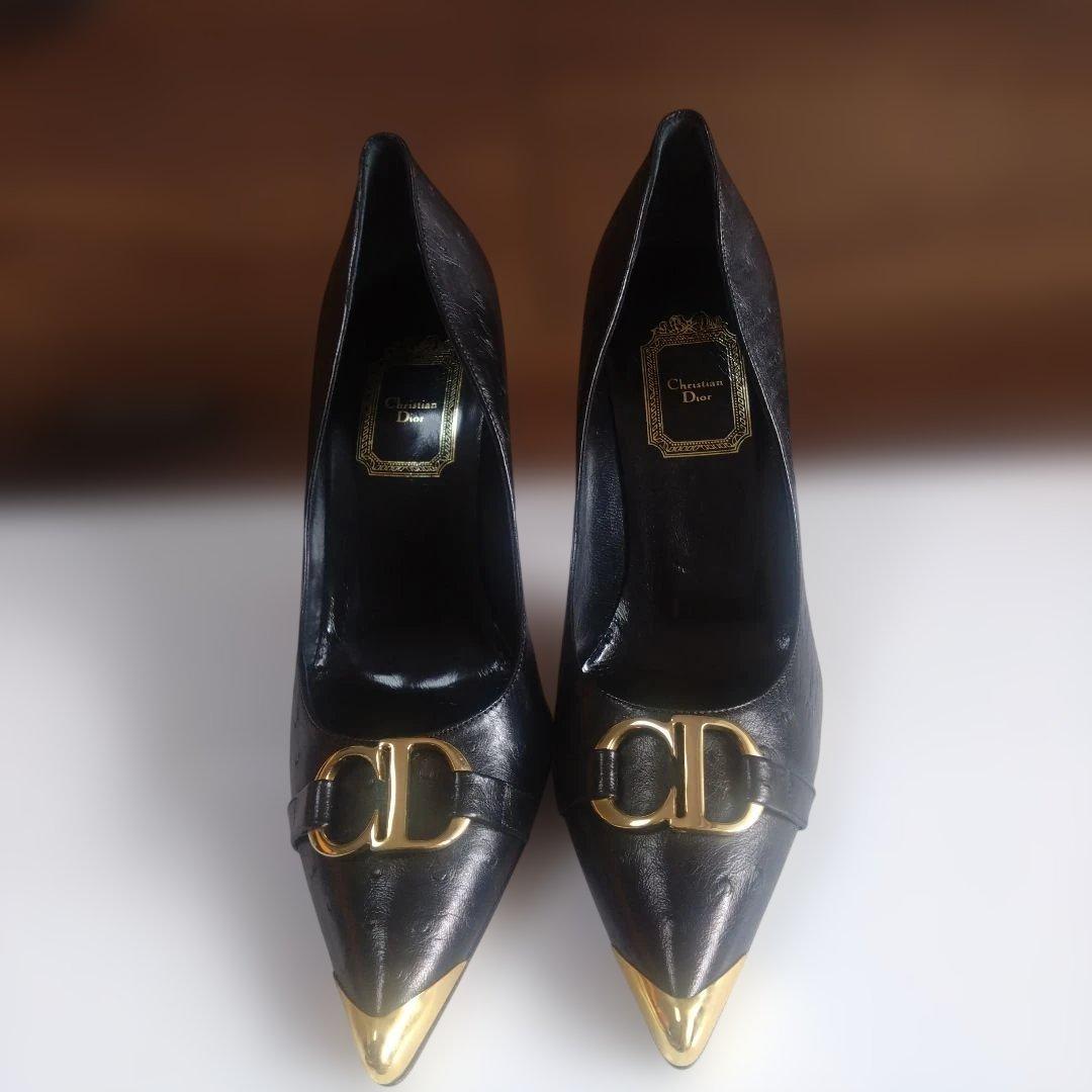 Christian Dior 　 オーストリッチパンプス