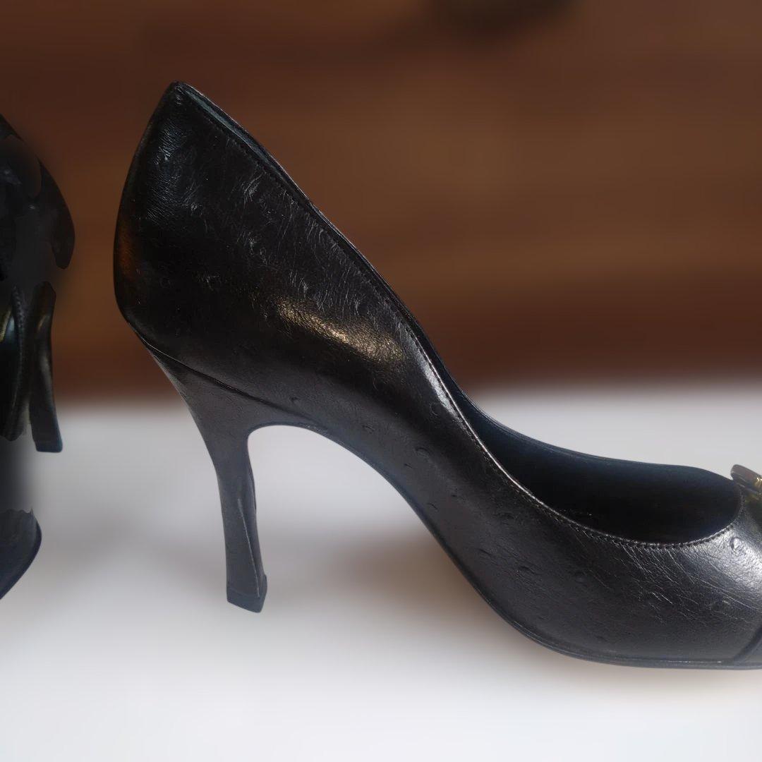 Christian Dior 　 オーストリッチパンプス