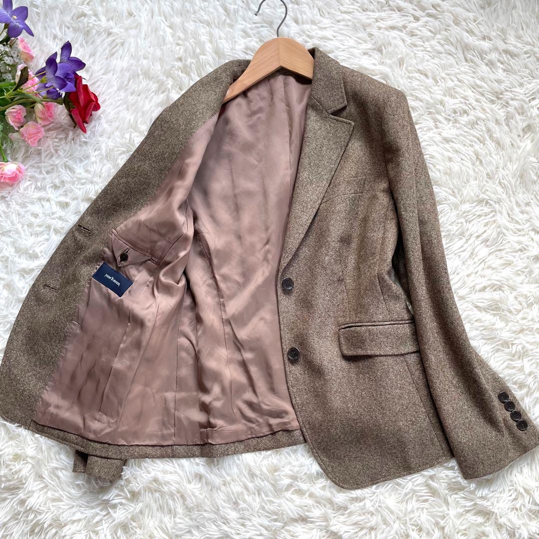 大きいサイズNEWYORKERニューヨーカー ライトブラウンパンツスーツ上下