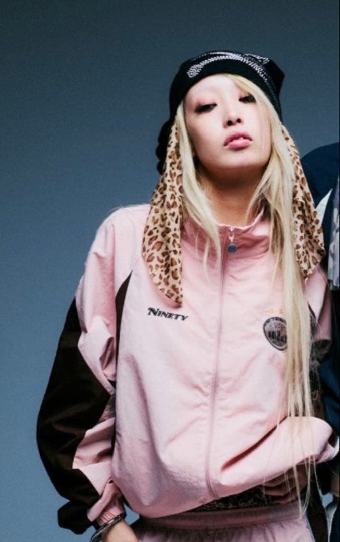 9090 NINETYNINETY ナイロンジャケット ピンク/ブラウン