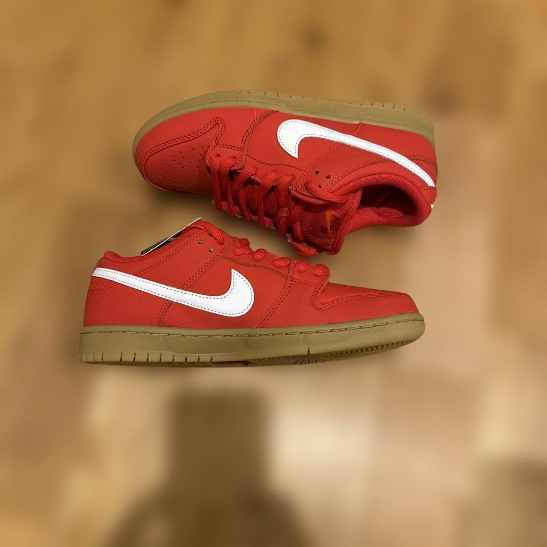 NIKE SB DUNK ISO レッド ガムソール 26cm