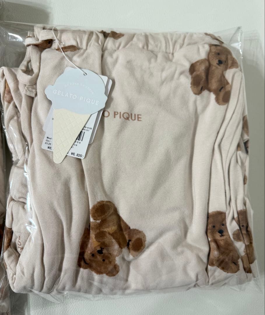 新品　完売品　限定　ジェラートピケ　パジャマ　長袖　上下セット　ベア　くま
