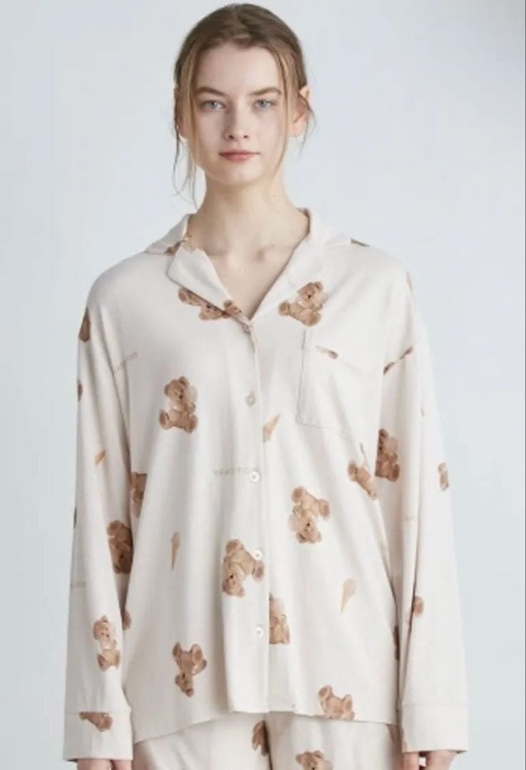 新品　完売品　限定　ジェラートピケ　パジャマ　長袖　上下セット　ベア　くま