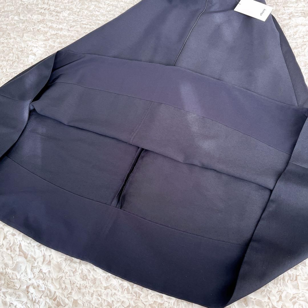 新品未使用 タグ付 ebure クリアダブルクロス トラペーズスカート ロング