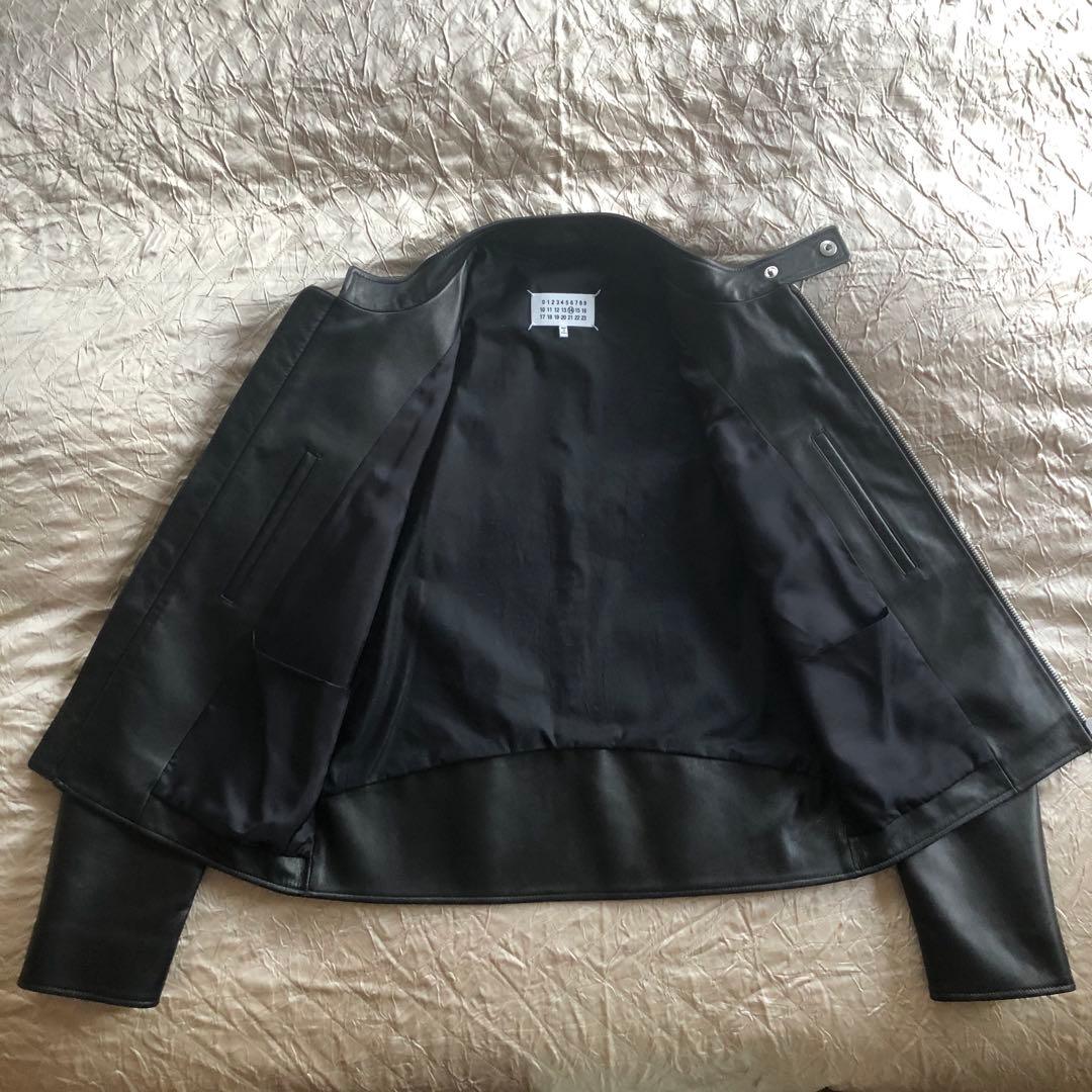 美品 MaisonMargiela 21SS 5zipレザージャケット50黒