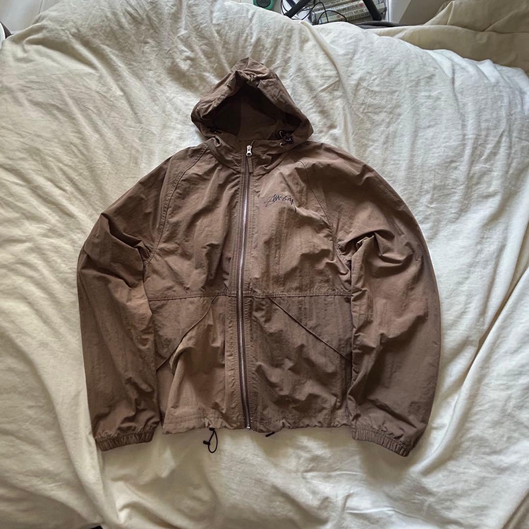 ジャケット・アウター stussy BEACH SHELL WAVE DYE brown