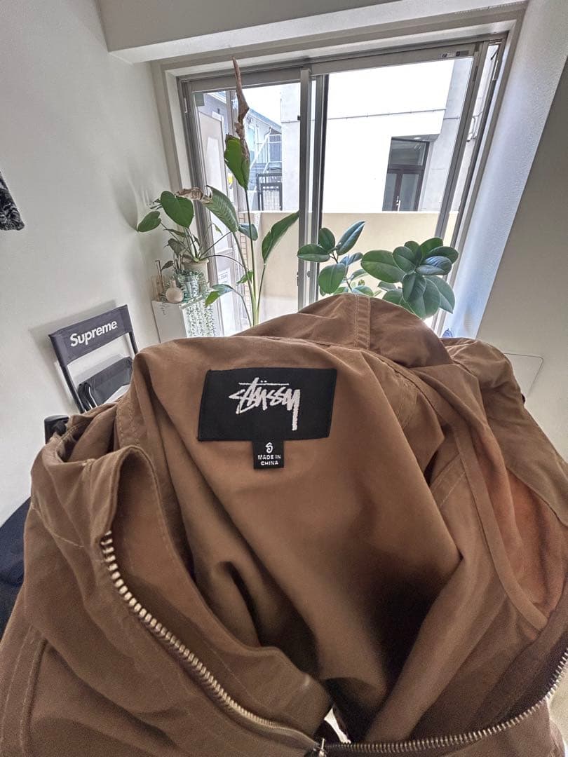 ジャケット・アウター stussy BEACH SHELL WAVE DYE brown