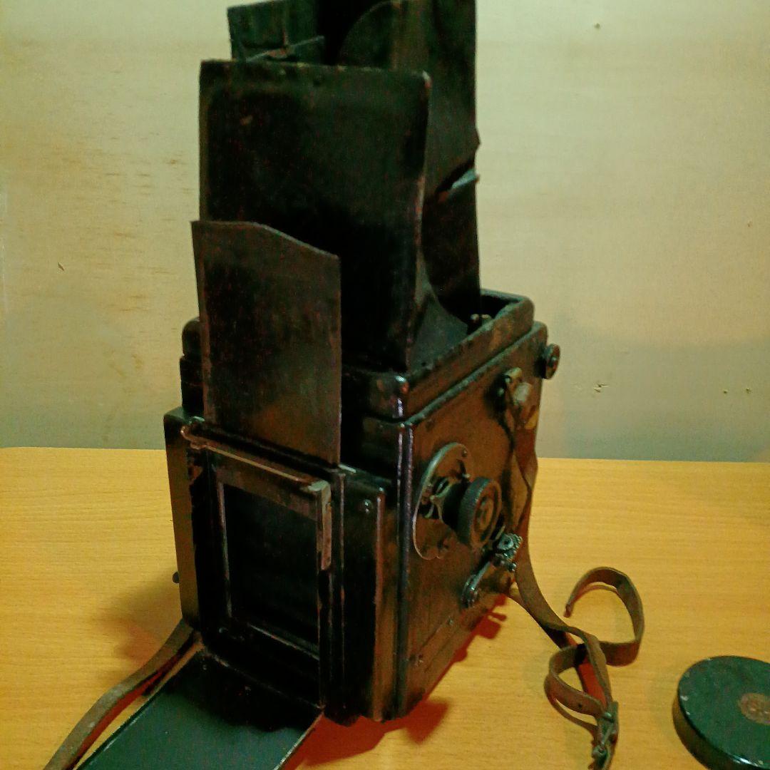 BIJOU REFLEX 木箱皮張　ジャバラ式カメラ 100年前に製造された！