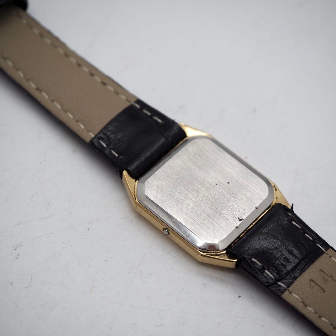 180 稼働【美品】OMEGA 時計　デビル ゴールド　スクエア　レディース