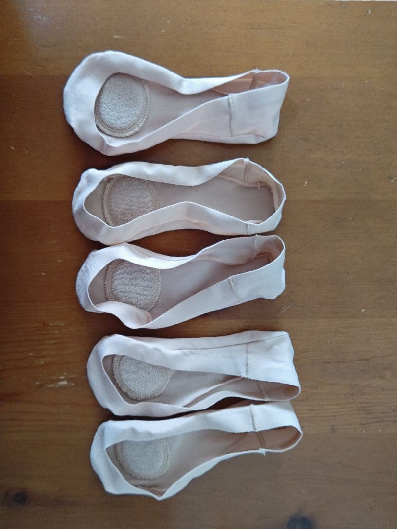 パンプス中敷きベージュストレッチソックス5足セット