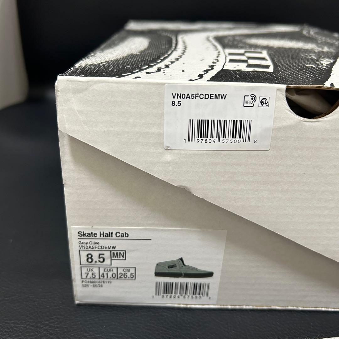 【一回のみ着用】ハーフキャブ　グレーオリーブ26.5 HALF CAB VANS
