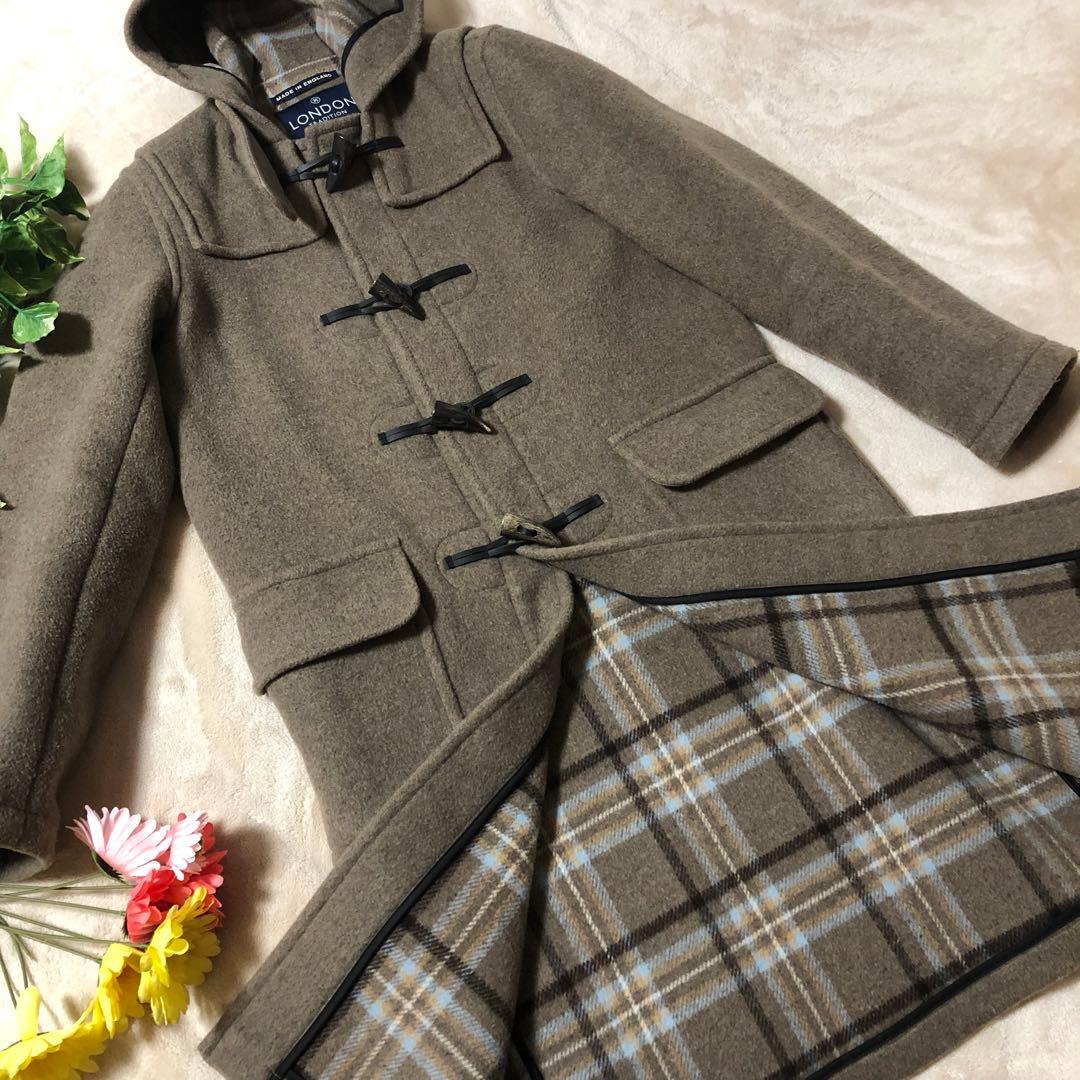 極美品♡ ロンドントラディション　ダッフルコート　ロング　英国製　チェック