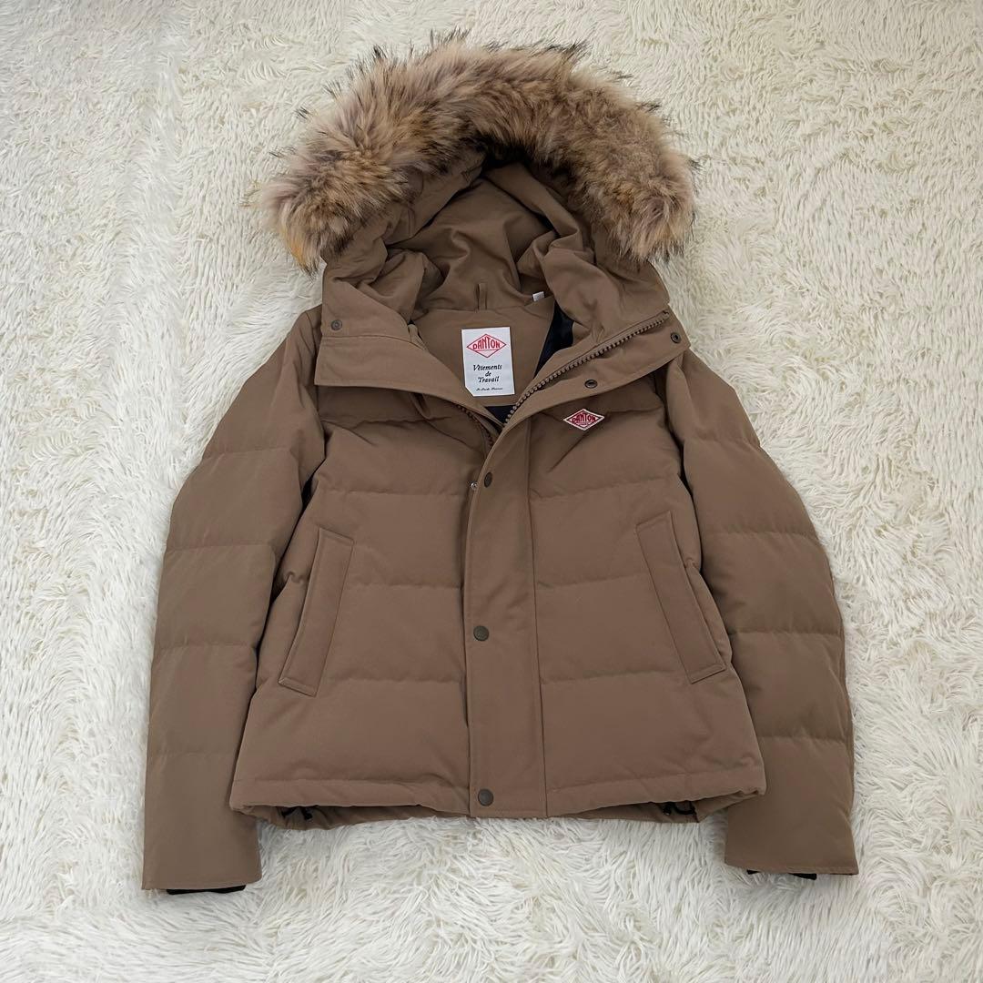 極美品✨ DANTON ショートダウンジャケット ファー着脱可能 キャメル M