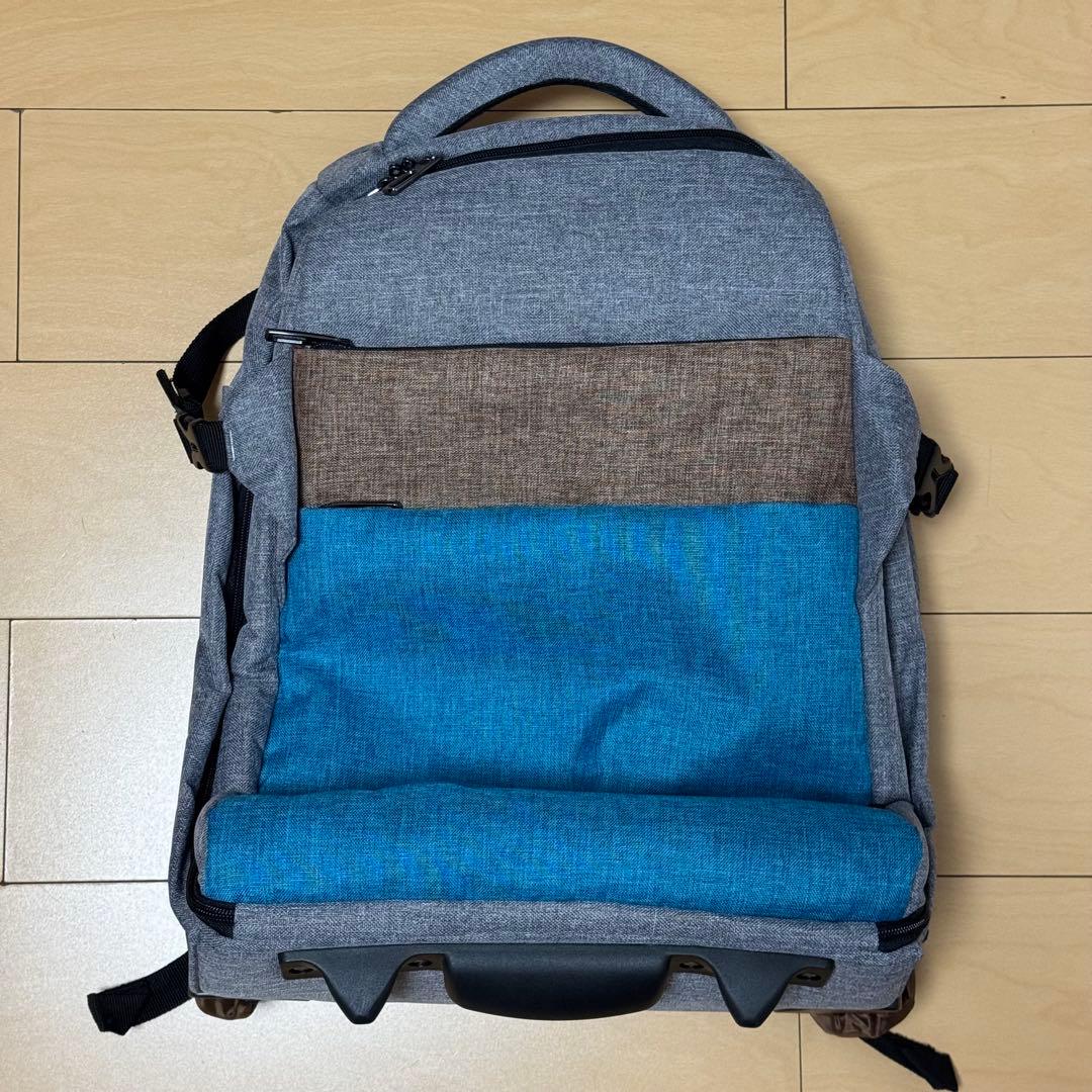 未使用　4way 軽量 多機能キャリー 大容量 リュック キャリーバッグ グレー