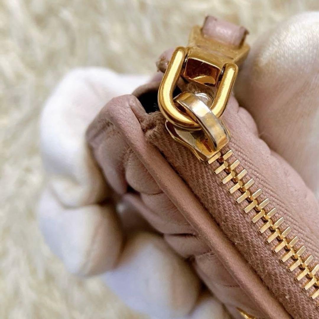 良品✨ミュウミュウ♡ケース キーリング付き マテラッセ ピンク ゴールド