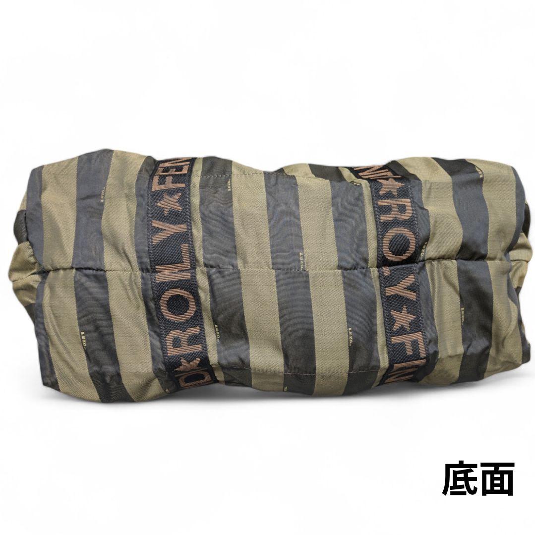 【鑑定済】FENDI ペカン トートバッグ 大容量 ロゴ ボストンバッグ