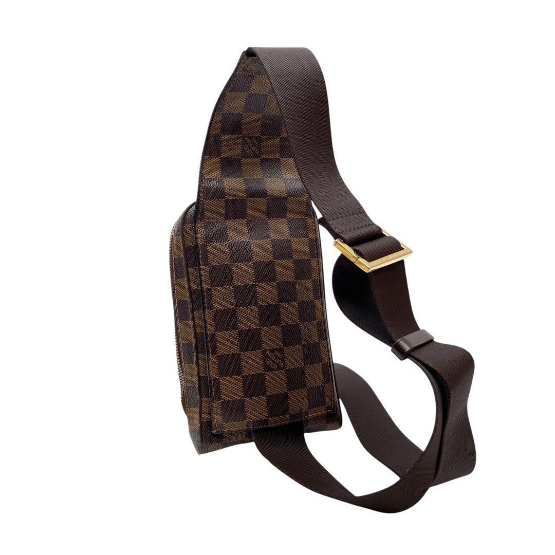 ルイヴィトン ダミエ レザー ジェロニモス ウエスト ボディ バッグ ブラウン.