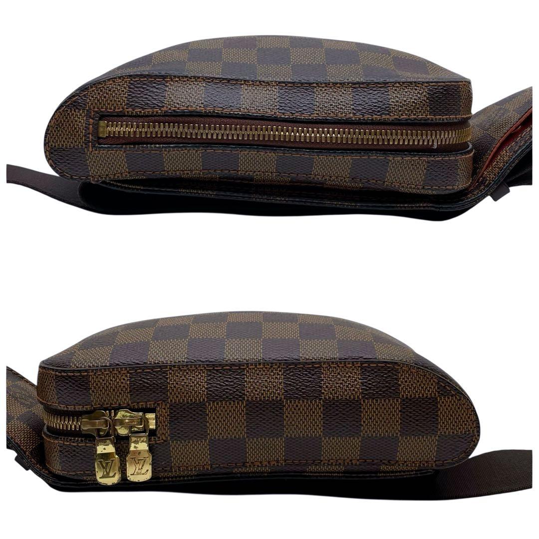 ルイヴィトン ダミエ レザー ジェロニモス ウエスト ボディ バッグ ブラウン.