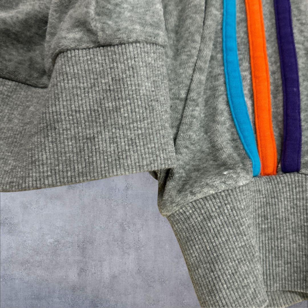 adidas トラックジャケット　ベロア調　マルチカラー　上下セット　ダンス