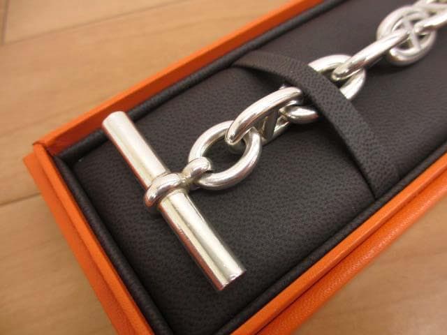 美品 エルメス HERMES シェーヌダンクル TGM 13コマ ブレスレット