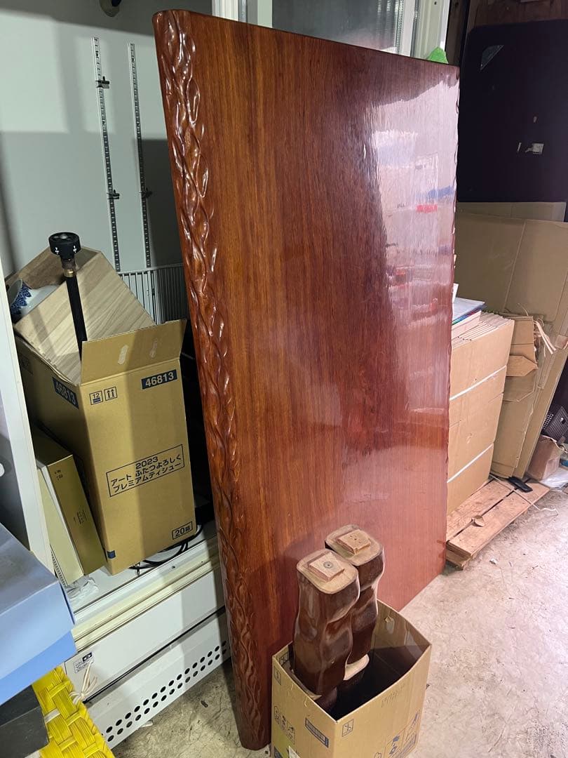 一枚板のテ-ブル 脚部付き　(引取割引1万円)