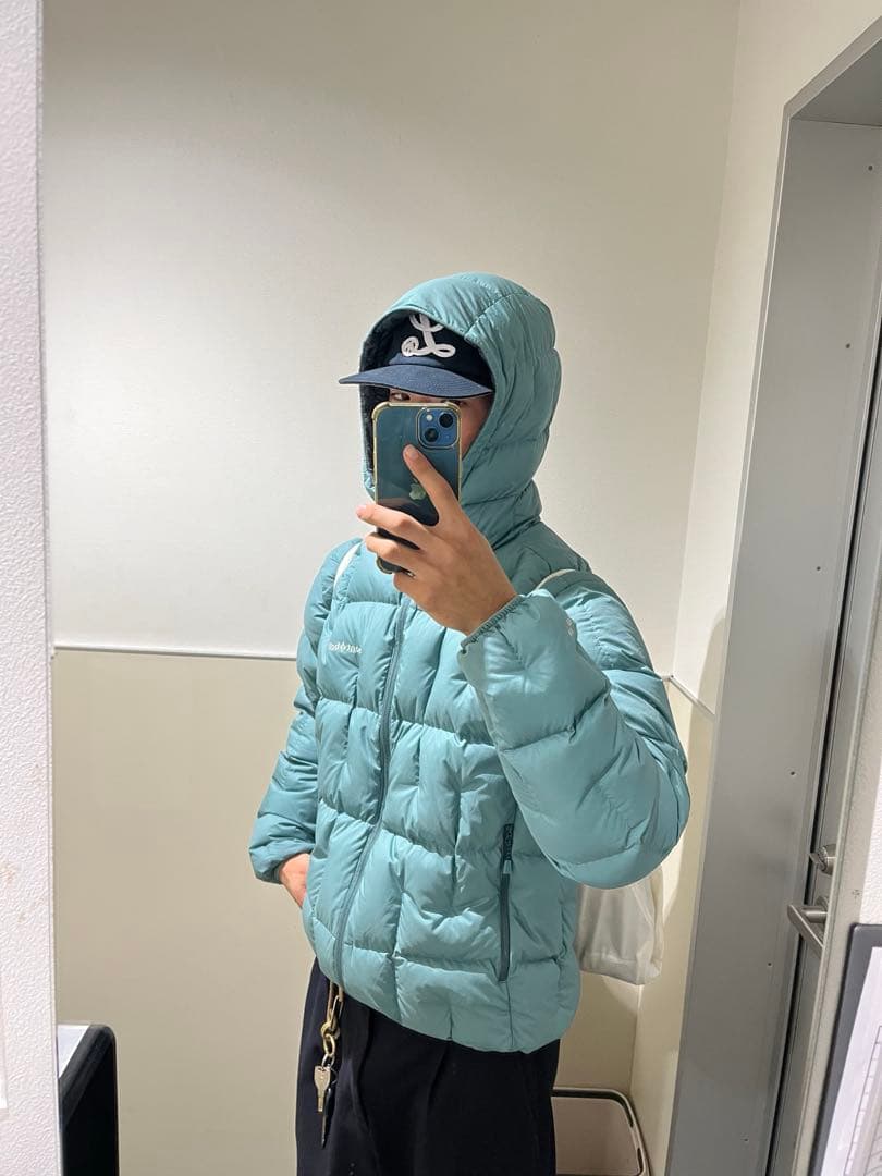 最終値下げ‼️ mont-bell ネージュダウンパーカー メンズ　ブルーグリーン