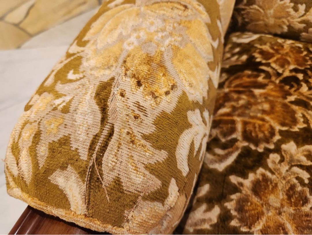 オールドカリモク　old karimoku 金華山　アンティーク　1人掛けソファ