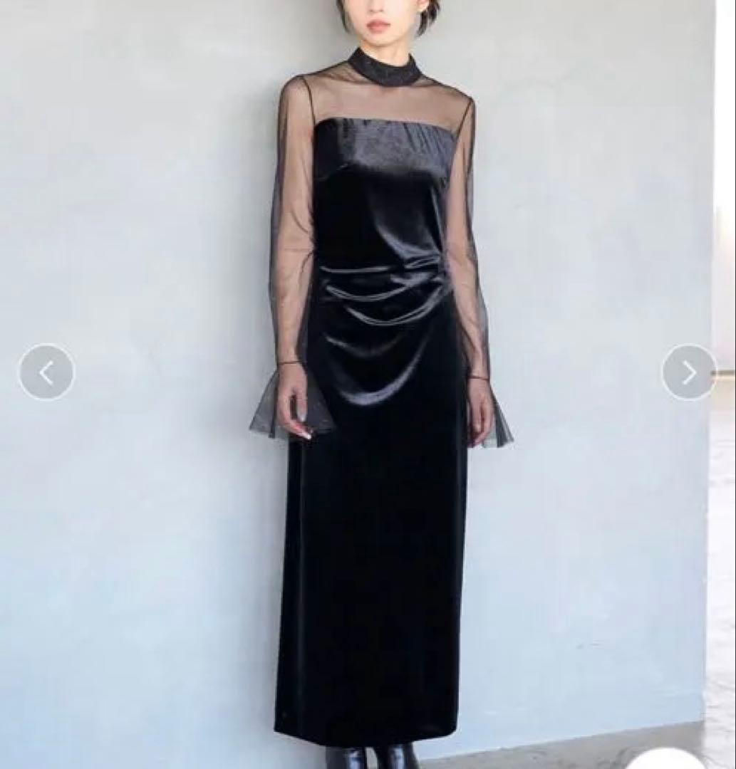 snidel シアードッキングベロアドレス