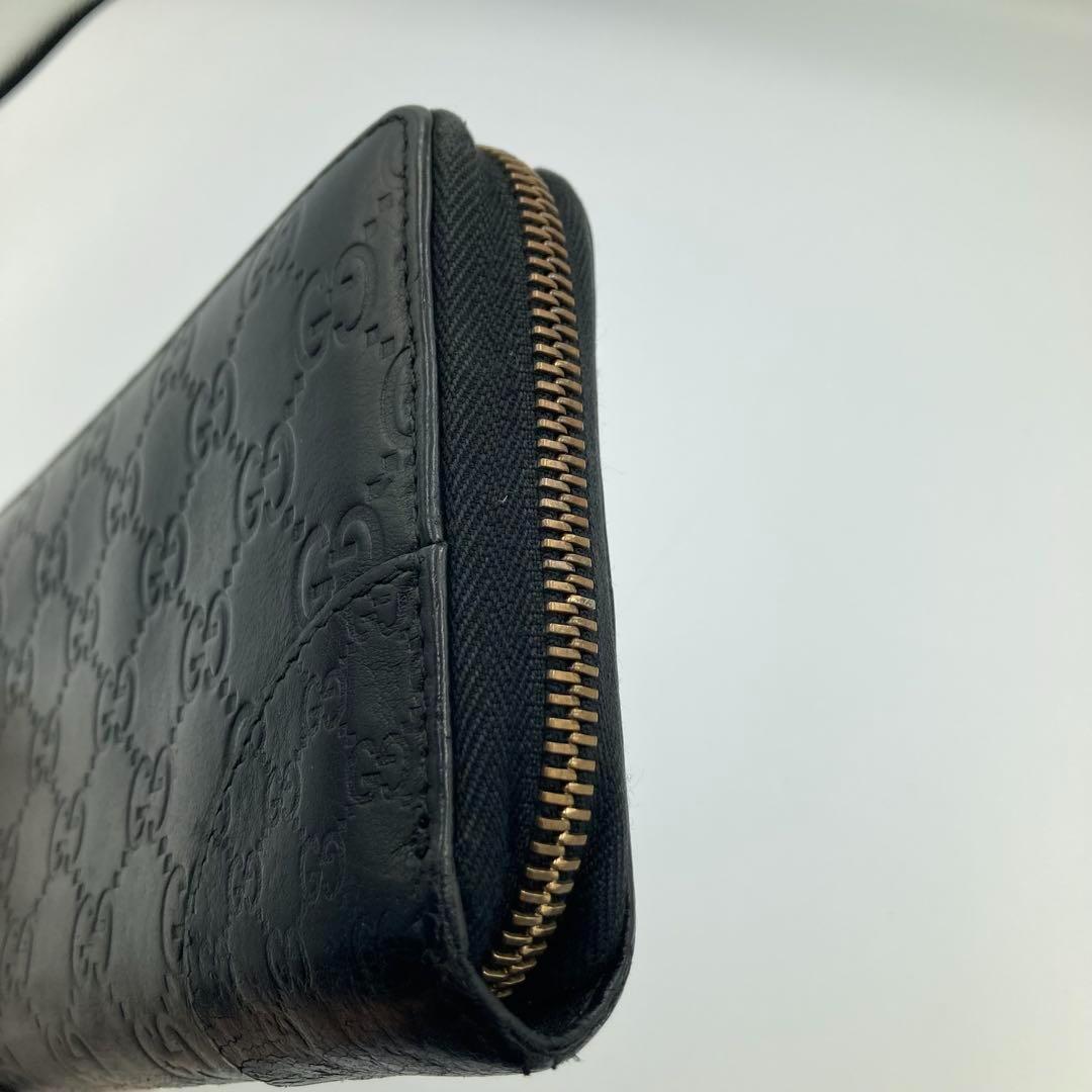 GUCCI グッチ　長財布　ラウンドファスナー　ブラック