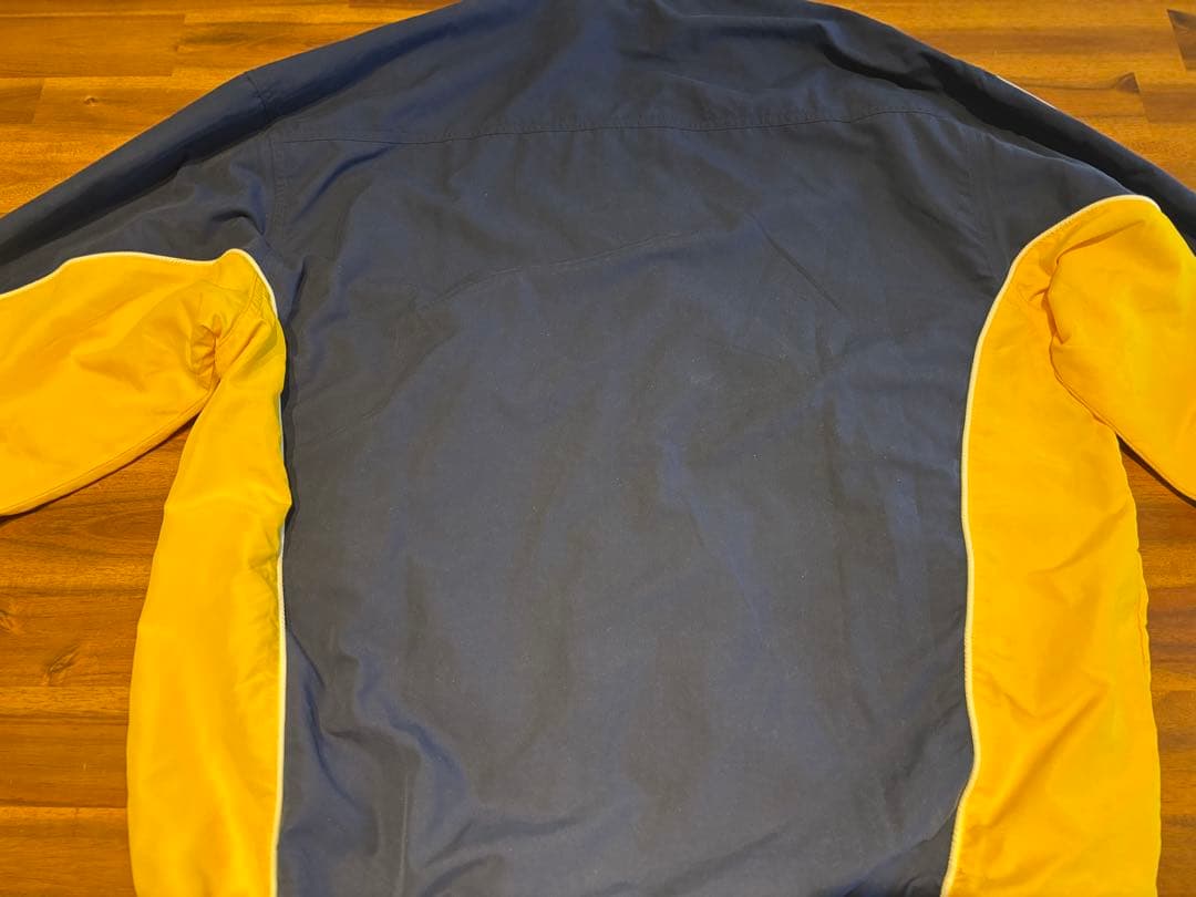 adidas ナイロンジャケット ネイビー イエロー 90s 古着