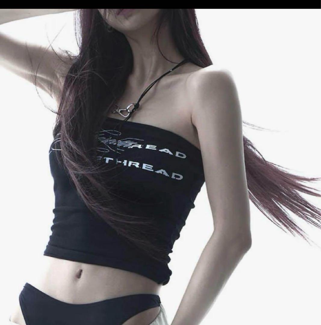 トップス S logo bare tops THEREDTHREAD