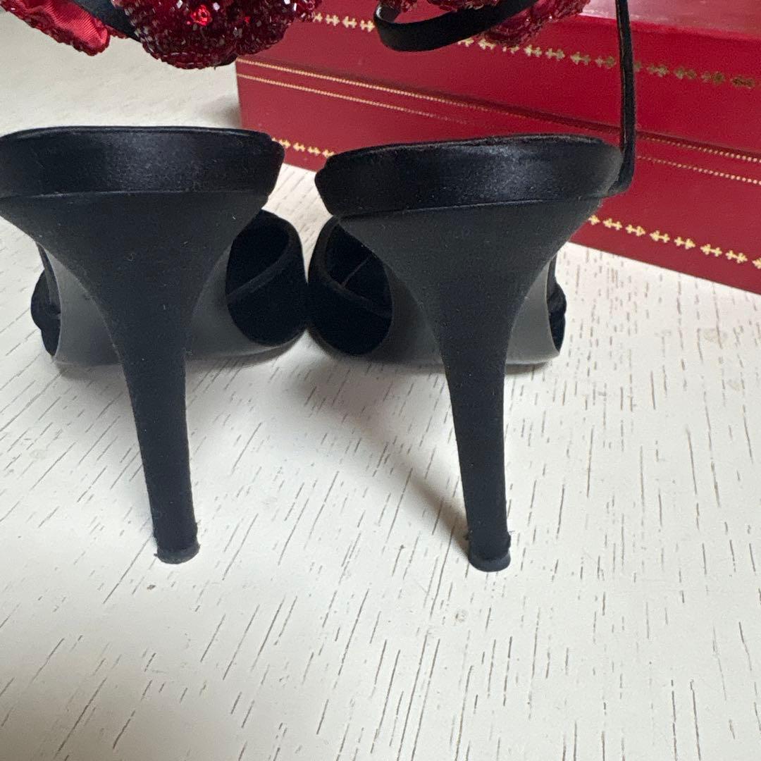 René Caovilla ブラックハイヒール パーティシューズ