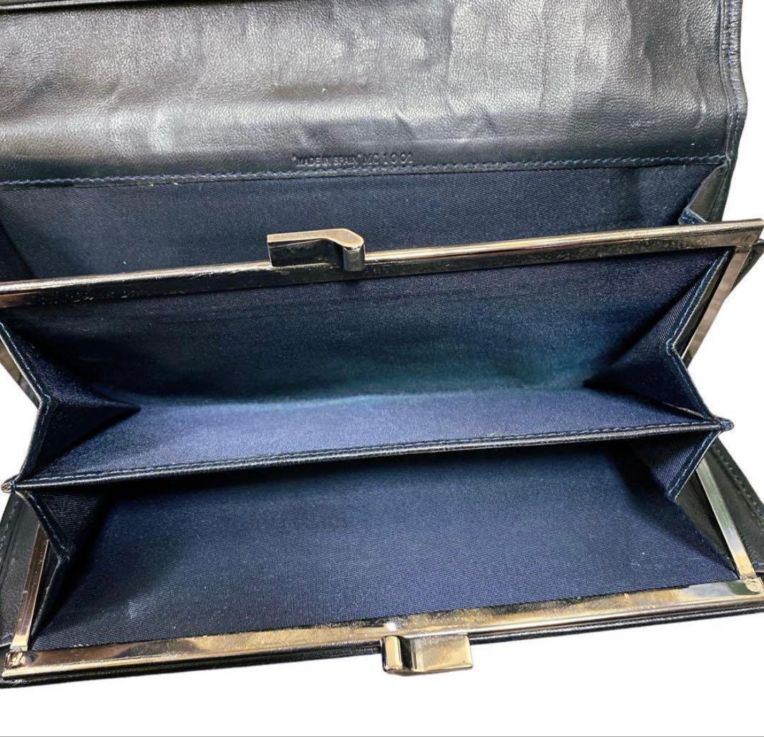 dior クリスチャンディオール　長財布　トロッター　ネイビー