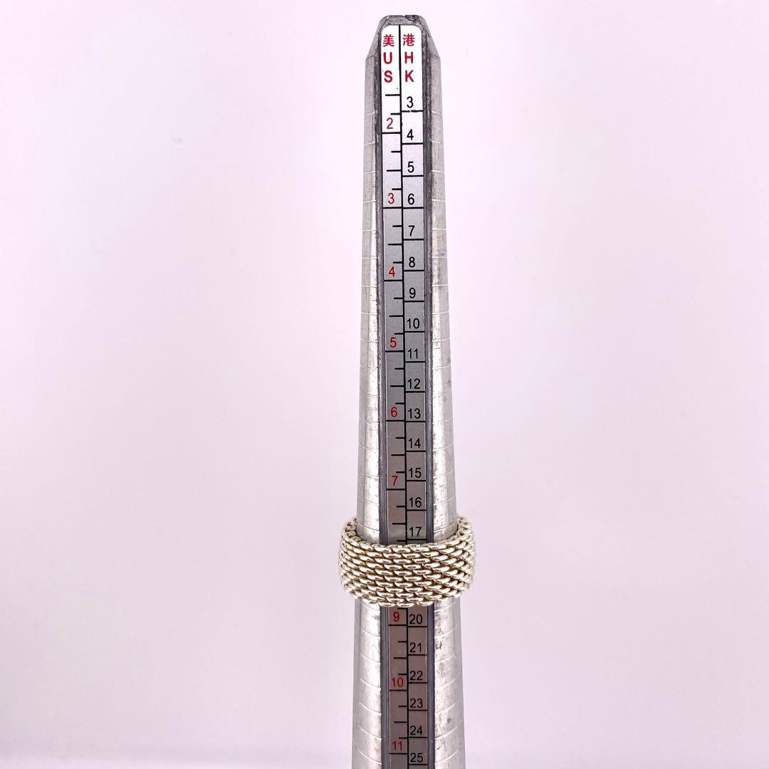 Tiffany & Co. サマセット リング ワイドメッシュ シルバー約18号