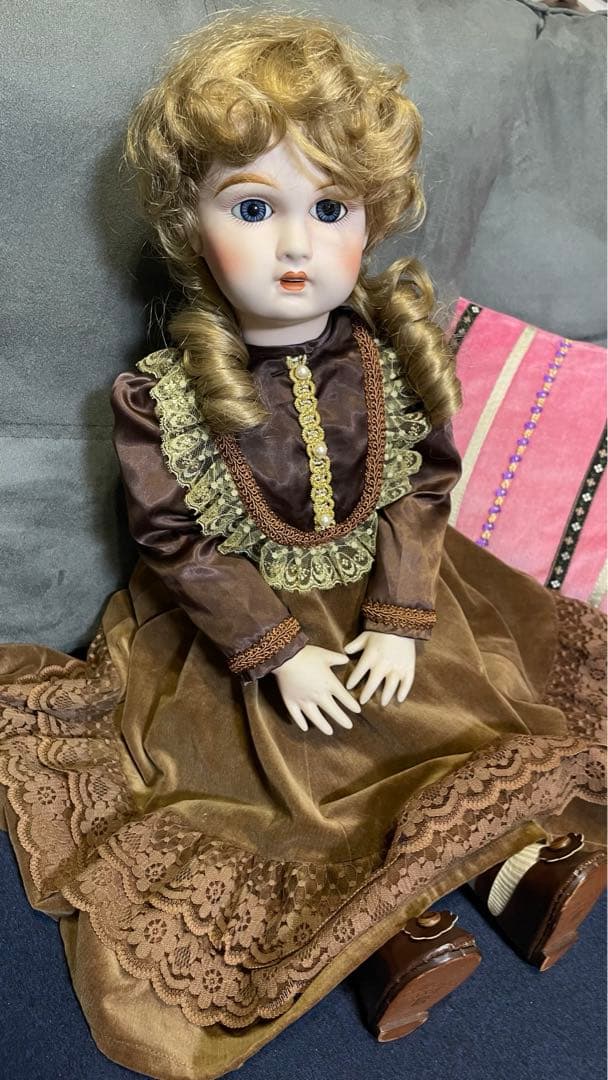 値下げ　ベベジュモー　ビスクドール　アンティークドール　Bebe jumeau