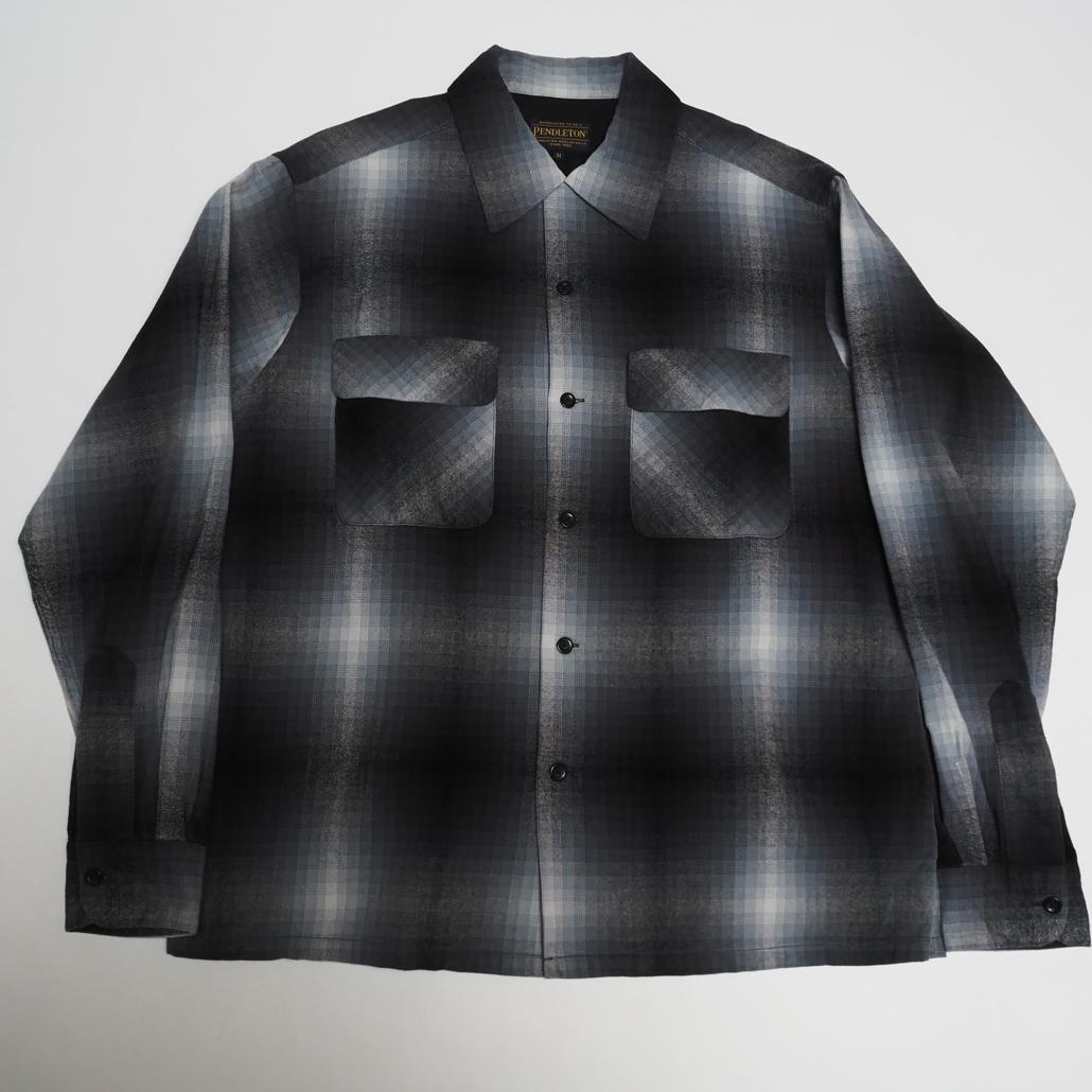 美品 PENDLETON 23AW オンブレ オープンカラーボードシャツ 好配色