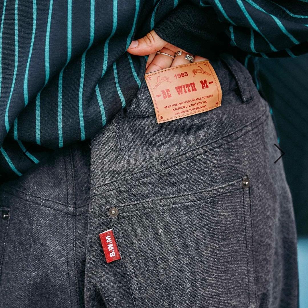 ニコアンド be with M misayo デニムパンツ　ブラック　L