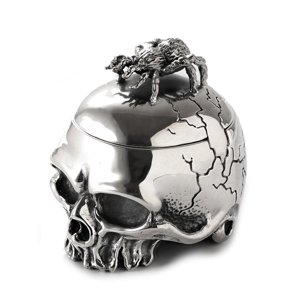 1点もの 巨大 蜘蛛 スパイダー スカル 灰皿 頭蓋骨 オブジェ にも