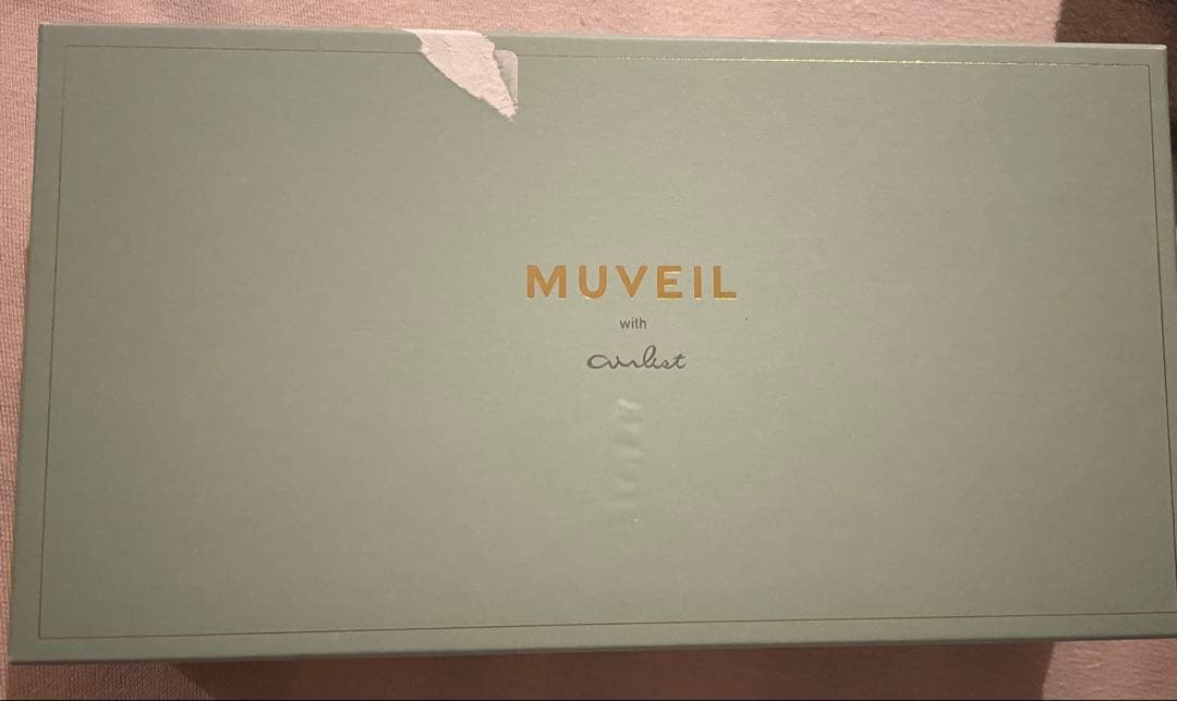 MUVEILミュベールスマホケース手帳タイプ　グリーンxイチゴ