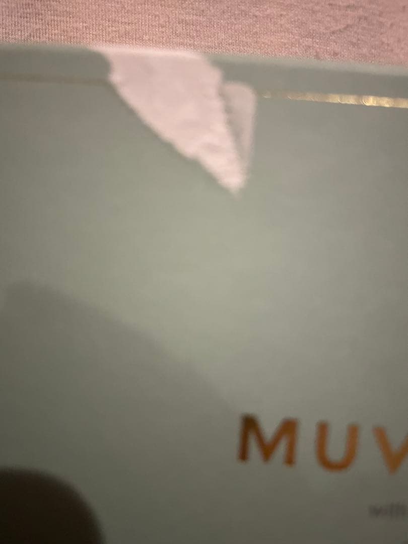 MUVEILミュベールスマホケース手帳タイプ　グリーンxイチゴ